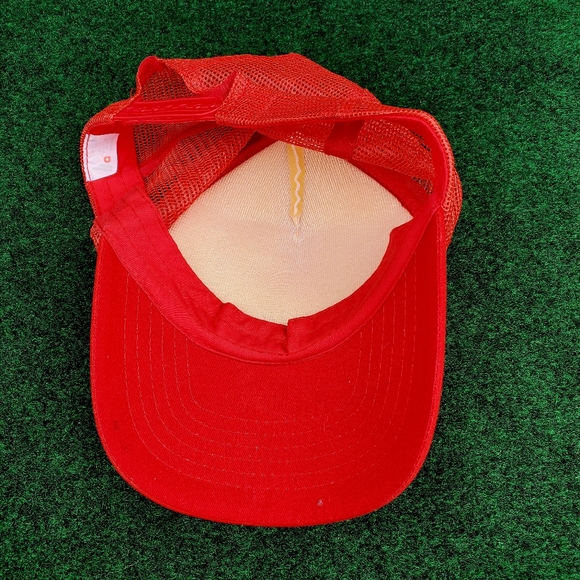 Vintage Rainbow Reef Key Largo Florida Red/White Mesh Snapback Trucker Cap Hat - Picture 6 of 9